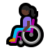 👩🏿‍🦽 woman in manual wheelchair: dark skin tone display on Windows